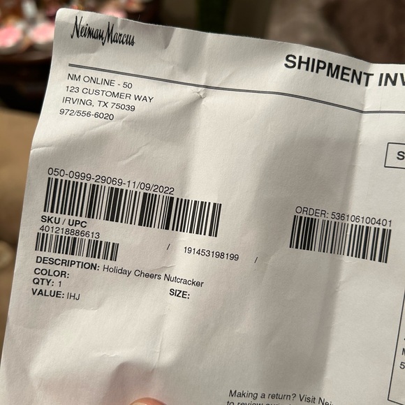 Neiman Marcus Red and Gold Nutcracker with Green Accents - Picture 14 of 14